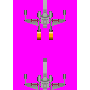 Sprite X-wing avec animation propulsion